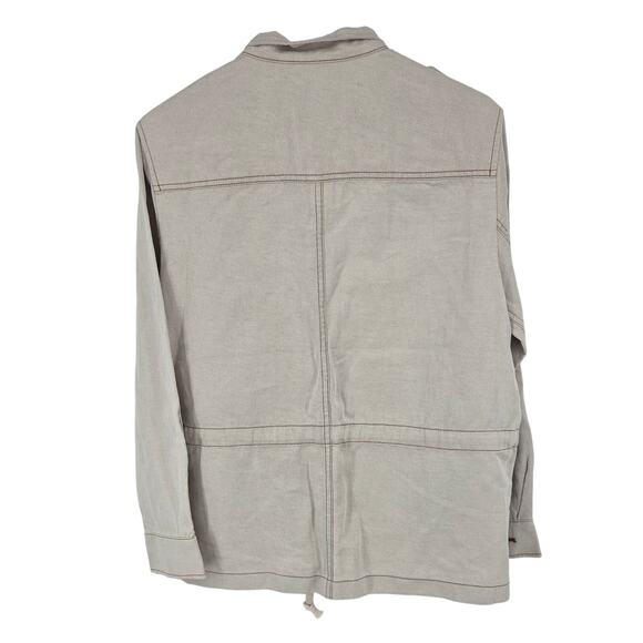 NWT Madewell Cinched Utility Jacket Italian Linen Twill Size Small Retail $198 - Picture 6 of 10